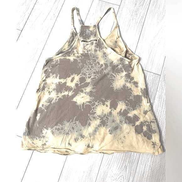 SOLD!! NEW Free People Custom Tie Dye Hot Shot Mini Dress | TIE DYE MOCHA LATTE - Picture 8 of 13